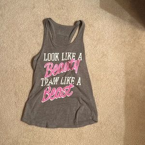 Gray athletic tank top